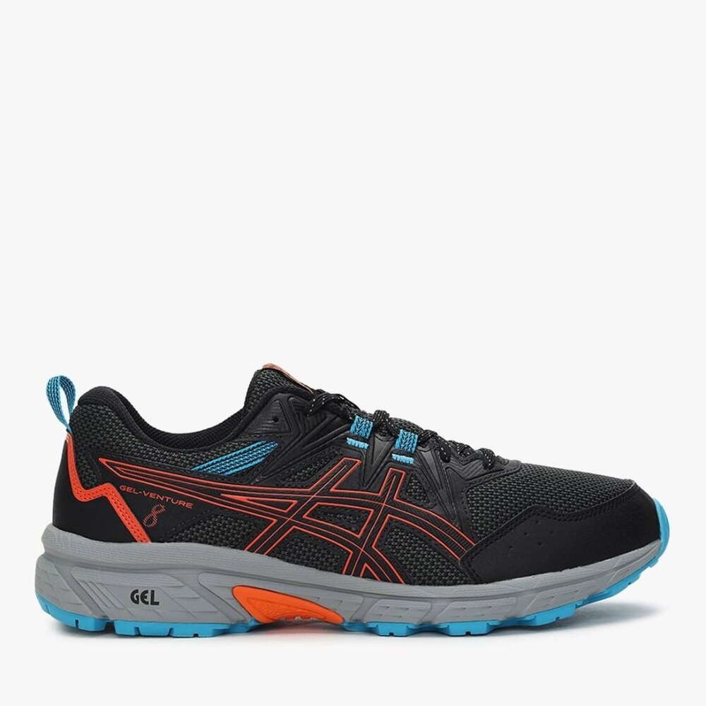 Asics Women's Black Orange Gel-Venture 8 Mesh Athletic Running Shoes Size 5.5